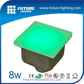 Stainless DC24V IP67Outdoor Warm white/Cool white lighted floor tiles